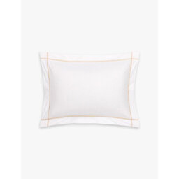 Yves Delorme Athena Bourdon-Stitch Standard Oxford Pima-Cotton Pillow Case