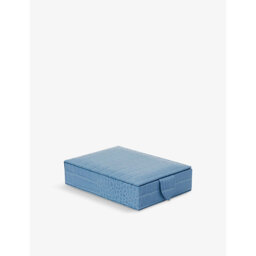 Womens Smythson Mara Travel Tray Croc-Embossed Leather Jewellery Box - thumbnail 2
