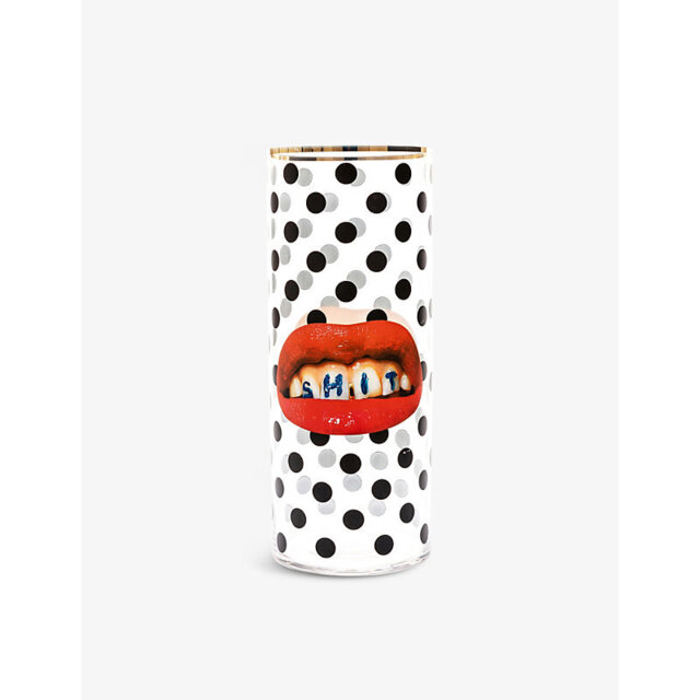 Seletti Wears Toiletpaper Sh*T Pois Cylindrical Glass Vase 50cm - image 1
