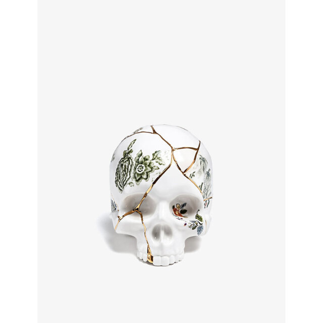 Seletti Kintsugi Skull Porcelain Ornament 16cm - image 1