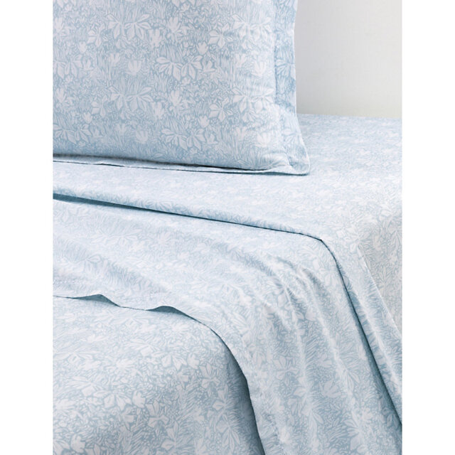 Yves Delorme Capri Aqua Cotton Flat Sheet - image 1