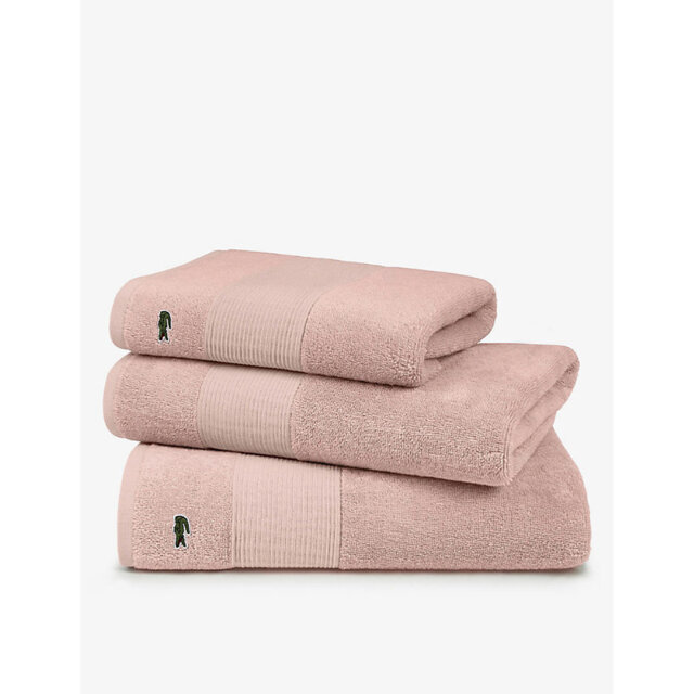Lacoste Le Croco Logo-Embroidered Cotton Bath Towel 70X140cm - image 1