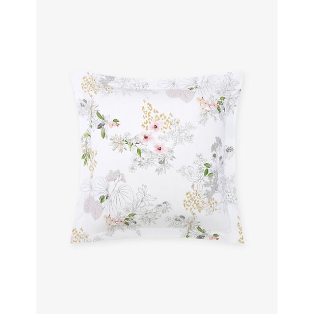 Yves Delorme Orchidee Floral-Print Cotton-Sateen Oxford Pillowcase 65cm x 65cm - image 1