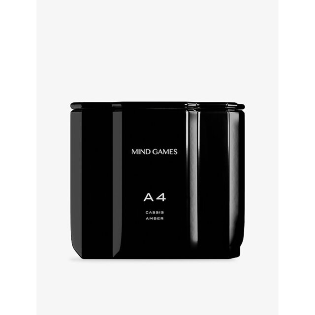 Mind Games A4 Black Queen Cassis Amber Scented Luxury Candle 283g - image 1