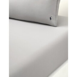 Ralph Lauren Home Andover Logo-Embroidered Cotton Fitted Sheet - thumbnail 2
