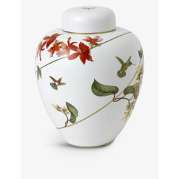 Wedgwood Hummingbird Hand-Painted Fine Bone China Lidded Vase 25cm