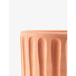 Seletti Antonio Aricò Magna Graecia Dorico Column-Pattern Terracotta Vase 30cm - thumbnail 2