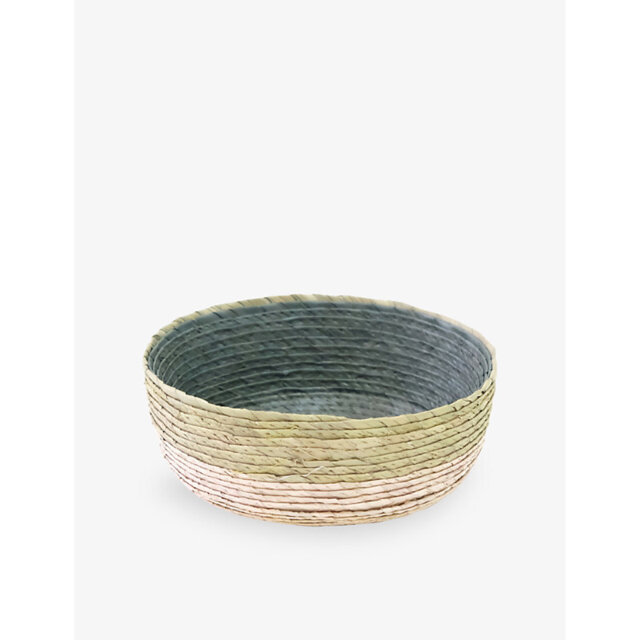 Makaua Round Handmade Palm Basket - image 1