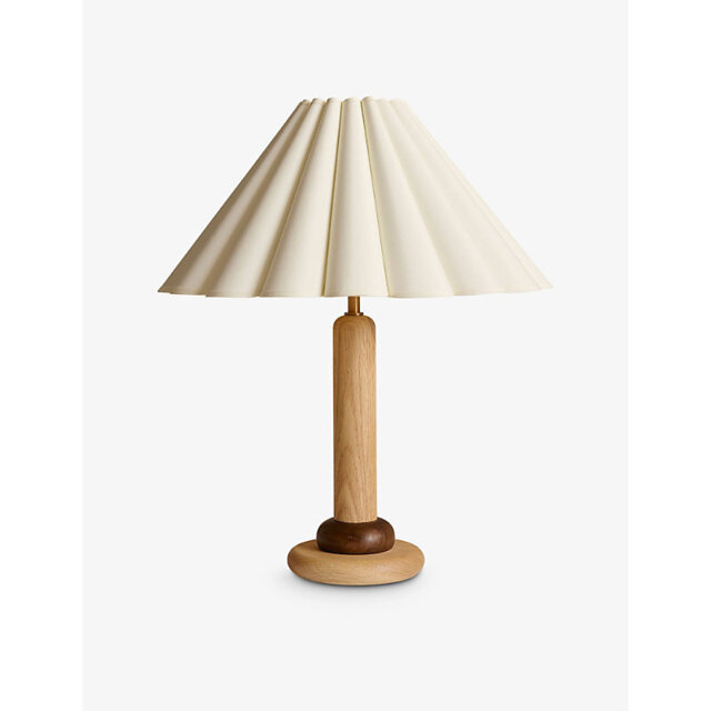 Soho Home Ferguson Linen and Oak Table Lamp 44cm - image 1