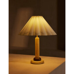 Soho Home Ferguson Linen and Oak Table Lamp 44cm - thumbnail 2