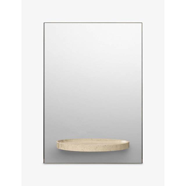 Ferm Living Symmetry Travertine Mirror - image 1