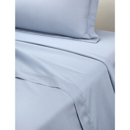 Yves Delorme Triomphe Celeste Cotton Flat Sheet - thumbnail 1