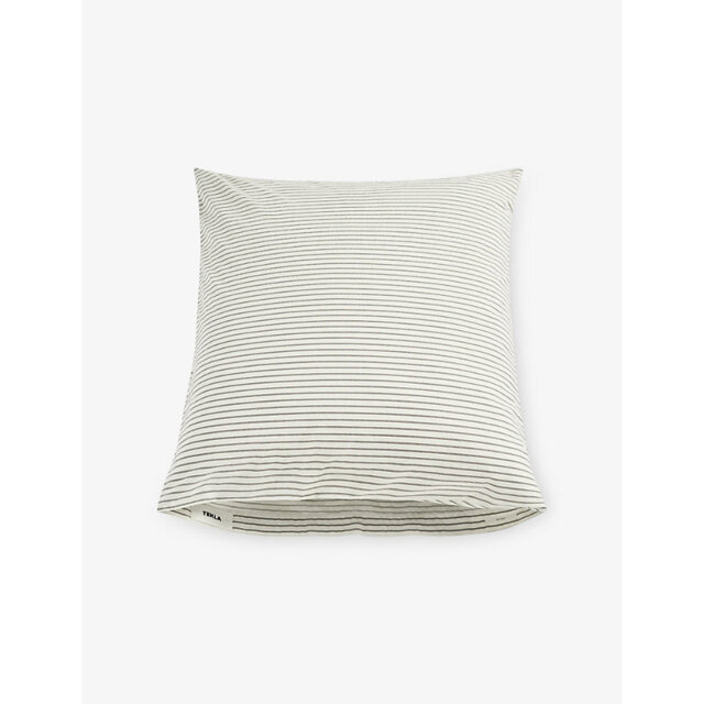 Tekla Percale Striped Standard Cotton Pillowcase - image 1