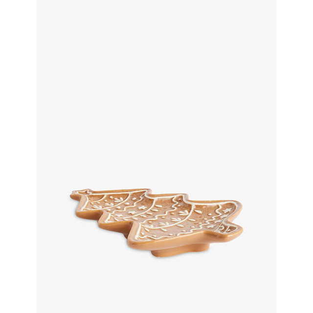 Selfridges Edit Gingerbread Tree Ceramic Plate Christmas Ornament - image 1