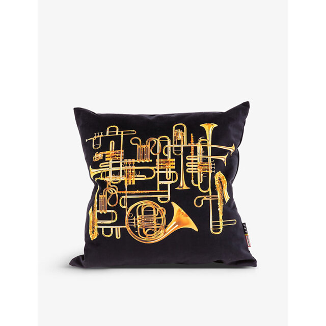 Seletti Trumpets Graphic-Print Woven Cushion Cover - image 1