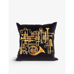 Seletti Trumpets Graphic-Print Woven Cushion Cover - thumbnail 2