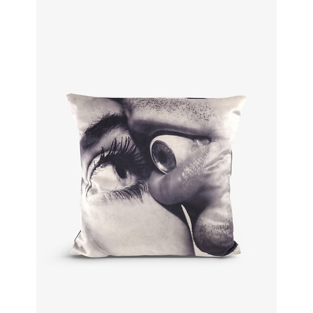 Seletti Wears Toiletpaper Eye & Mouth Woven Cushion 50cm x 50cm - image 1