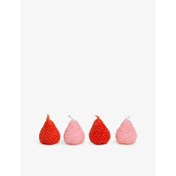 Gohar World Strawberries Unscented Soy Wax Candles Set Of Four - thumbnail 1