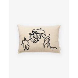 Ferm Living Utzon - Can Lis Vuelo Cotton and Linen-Blend Cushion 60cm x 40cm - thumbnail 1