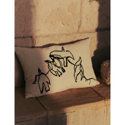 Ferm Living Utzon - Can Lis Vuelo Cotton and Linen-Blend Cushion 60cm x 40cm - thumbnail 2