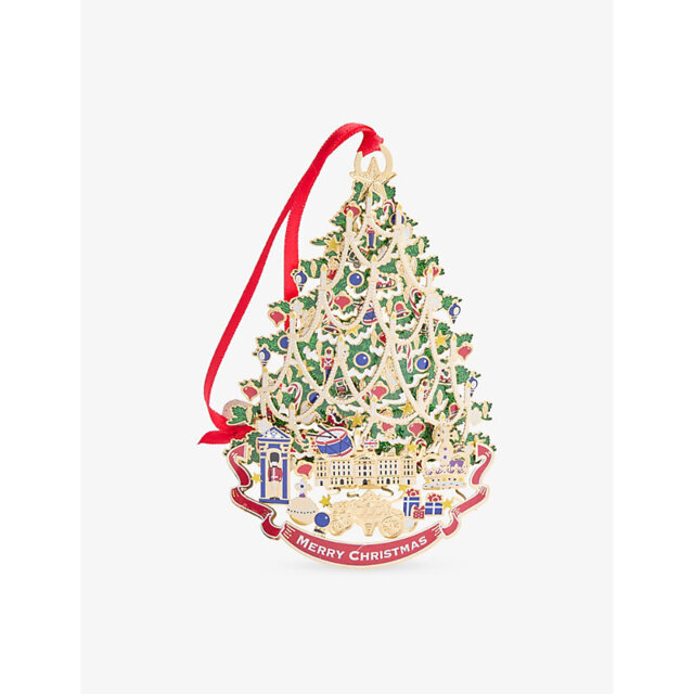 Selfridges Edit London Royal Tree 24ct Yellow-Gold Plated Brass Christmas Decoration - image 1