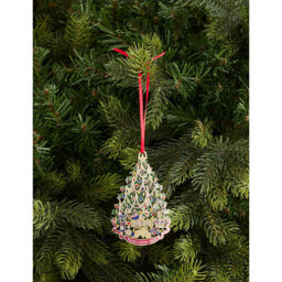 Selfridges Edit London Royal Tree 24ct Yellow-Gold Plated Brass Christmas Decoration - thumbnail 2