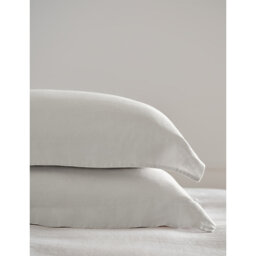 The White Company Pure Linen Oxford Pillowcase - thumbnail 2
