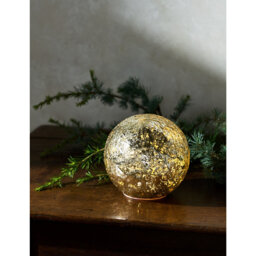 The White Company Glow LED Orb large glass Christmas bauble 15cm - thumbnail 2