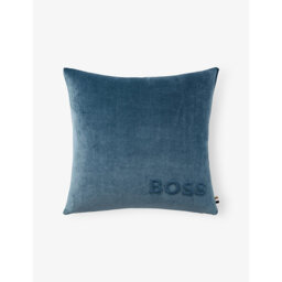 Boss Bold Logo-Embroidered Velvet Cushion Cover 45cm x 45cm - thumbnail 1