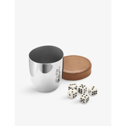 Georg Jensen Mirror Polished and Leather Stainless Steel Dice Cup Set - thumbnail 2