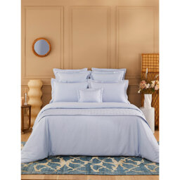 Yves Delorme Triomphe Celeste Cotton Flat Sheet - thumbnail 2