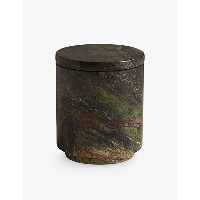 Soho Home Leather and Oud Marble Scented Candle 250g - image 1