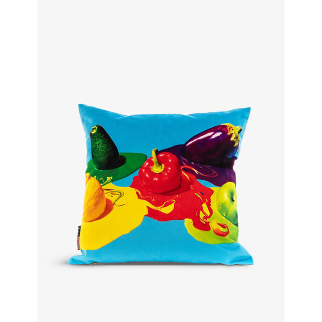 Seletti Vegetables Graphic-Print Woven Cushion Cover 50cm - image 1