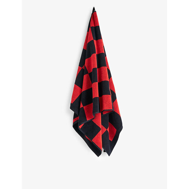Hay Check-Pattern Cotton Bath Towel