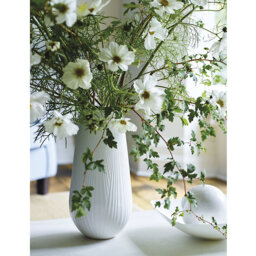 Wedgwood White Folia Tall Bone China Vase 30cm - thumbnail 2