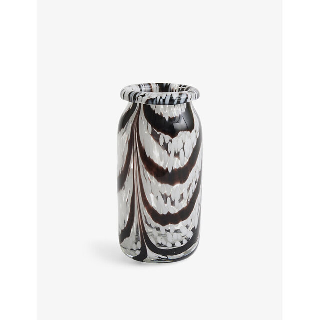 Hay Splash Swirl-Pattern Glass Vase - image 1