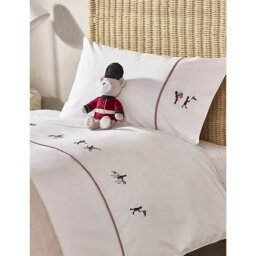 The Little White Company London Parade Embroidered Cotton Bed Linen Set - thumbnail 2
