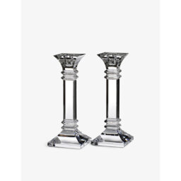 Marquis Treviso Crystal Set Of Two Candlesticks 20cm