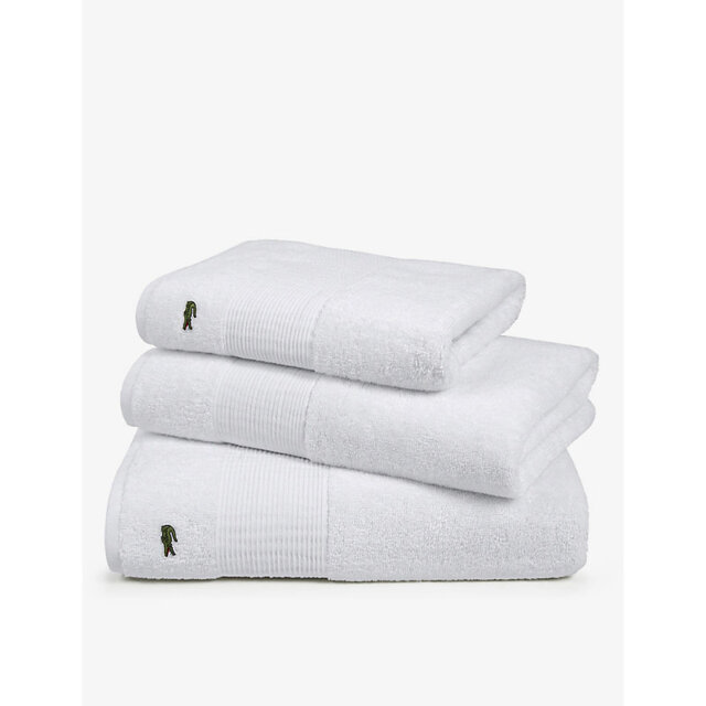 Lacoste Le Croco Logo-Embroidered Cotton Bath Towel 70X140cm - image 1