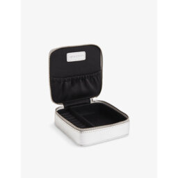 Womens Whistles Aelia Logo-Embossed Metallic-Leather Jewellery Box - thumbnail 2