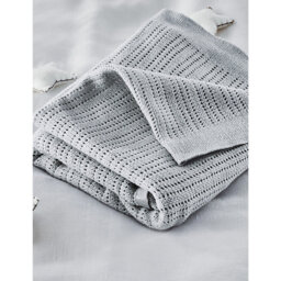 The Little White Company Satin-Edged Cellular Cotton Baby Blanket - thumbnail 1
