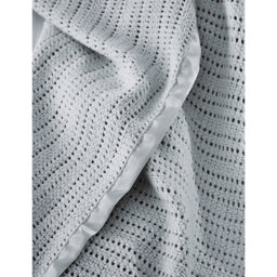 The Little White Company Satin-Edged Cellular Cotton Baby Blanket - thumbnail 2
