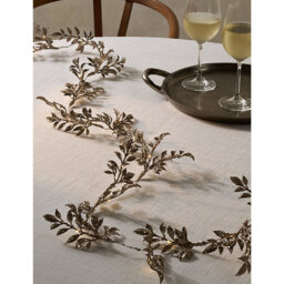 The White Company Glitter-Embellished Pre-Lit Christmas Garland 180cm - thumbnail 2