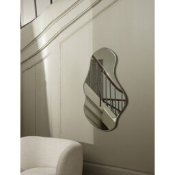 Ferm Living Pond Organic-Shaped Large Chrome-Plated Zinc Mirror 110cm - thumbnail 2