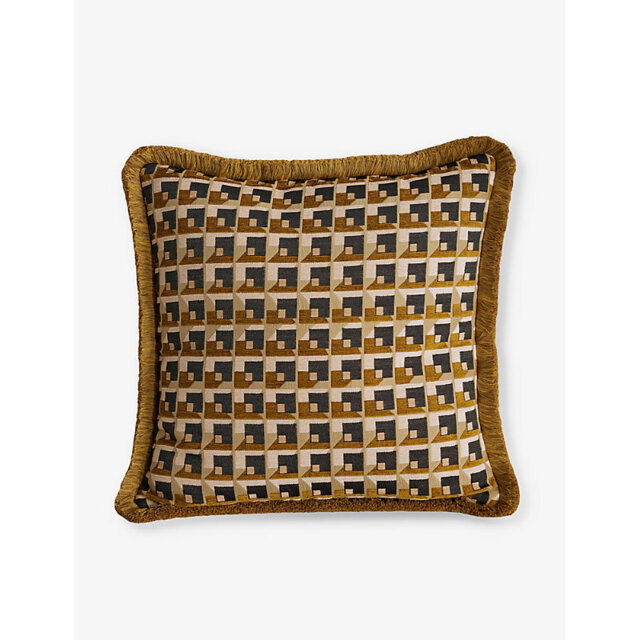 Soho Home Brixham Geometric-Design Woven Cushion 50cm x 50cm - image 1