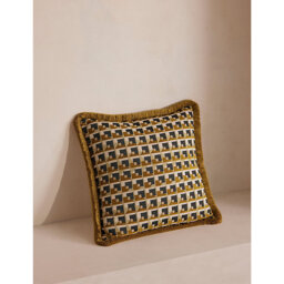 Soho Home Brixham Geometric-Design Woven Cushion 50cm x 50cm - thumbnail 2