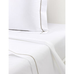 Yves Delorme Athena Kaki Cotton Flat Sheet