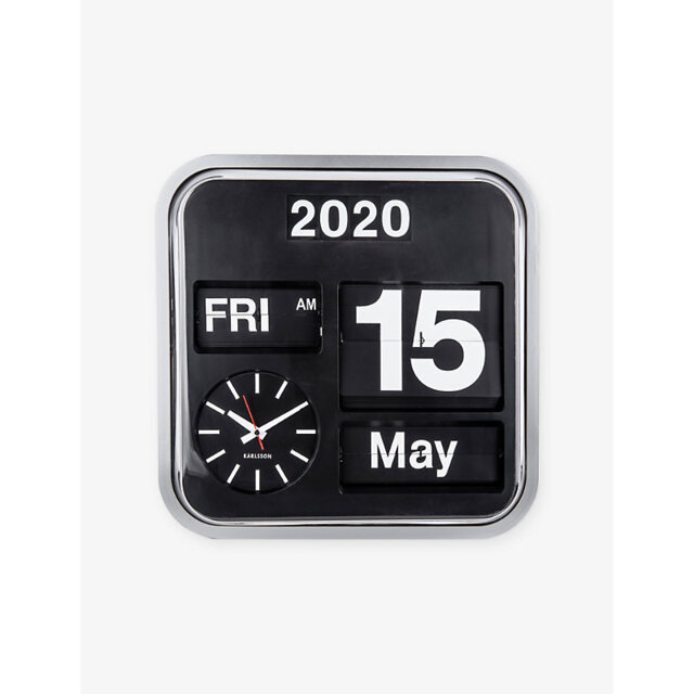 Karlsson Big Flip Silver Wall Clock - image 1