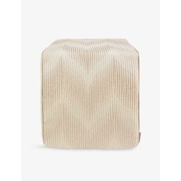 Missoni Home Ande Faded Zigzag-Pattern Woven Cube Pouf 40cm