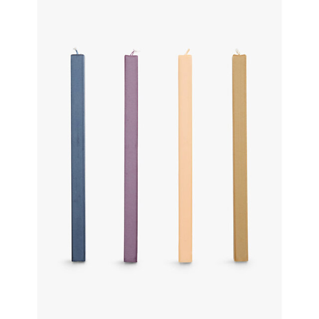 Hay Square Unscented Wax Candles Set Of Four - image 1